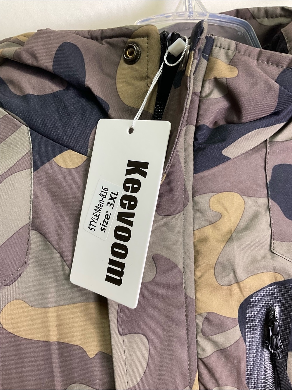 Keevoom Men Waterproof Ski Jacket - Camo - Picture 2 of 15
